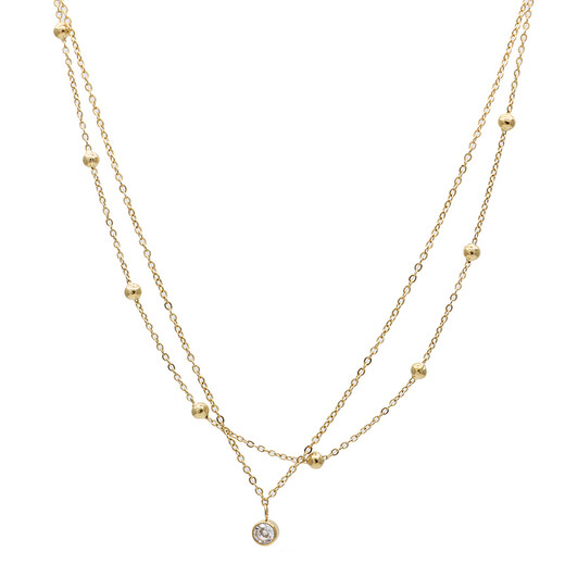 Pop crystal ball anklet for women 18K gold double layer temperament light luxury high-end 2025 new sexy simple personalized anklet gold