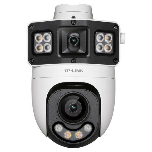 普联（TP-LINK）监控摄像头POE网线供电监控器 360度全景无死角带夜视云台旋转室内户外防水手机远程 800万双镜头双画面TL-IPC689XD-A4 带64G内存卡【免费升级为128G】