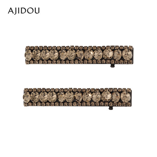 AJIDOU Ajidou hair clip, brilliant craftsmanship, imitation crystal, fashionable, simple, sweet duckbill clip, side clip, new in spring 2025