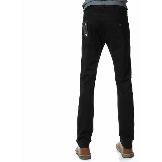 ARMANI/阿玛尼 EA 男士鹰标修身长裤休闲裤 EM001370 AF14123 黑色 UC001 29
