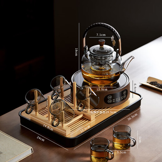 Mingguang 2025 new tea kettle electric ceramic stove tea set small kettle tea stove health pot tea set