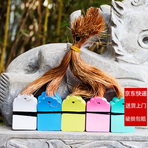 Shipton 100 pieces of PVC color plastic plant tags for flower gardening potted plants small hanging tags for seedlings and succulent tags 4.5x3cm yellow/100 pieces in a bundle