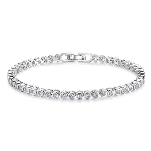 Guanpu Pavilion Fat Donglai same style pt950 platinum moissanite bracelet PT950 full diamond tennis 30 minutes fashionable diamond-encrusted hand PT950 steel seal 15cm