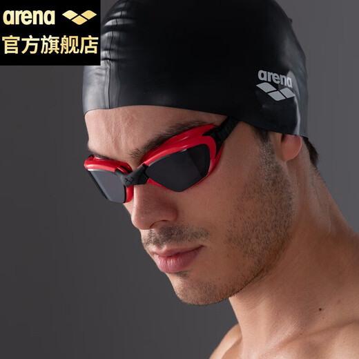Arena Japan imported large frame anti-fog waterproof swimming goggles coated large field of view unisex comfortable professional competition swimming goggles 820 red frame high-definition anti-fog, originally imported