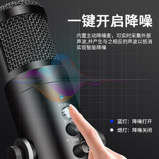 Onedy Core Upgrade Audiobook Special Recording Equipment Professional Set Himalayan Dubbing Microphone Online Class Game Live Noise Canceling Microphone USB Computer Mobile Universal Pro Upgraded Version - Charge and Use Set Professional Recording - Noise Reduction Card