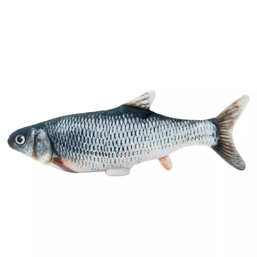 Pet Neighbor Cat Toy Self-Happling Electric Fish Simulation Jumping Grass Carp Intelligent Funny Dog and Cat Toy to Relieve Boredom