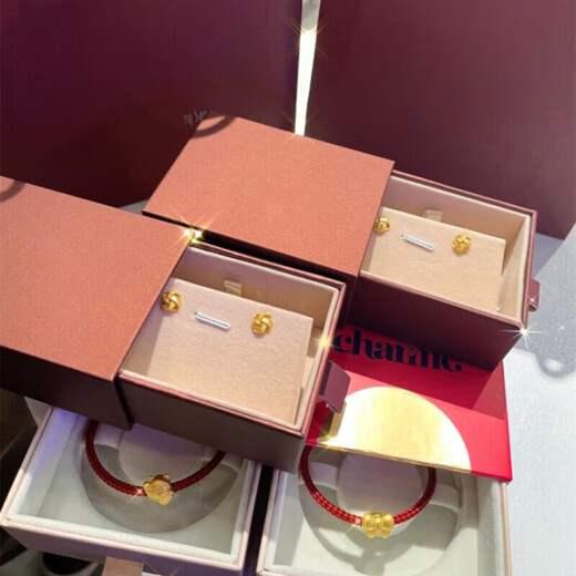 Laohuang Xiangyang’s mother recommends the gold store model 999 pure gold Ruyi knot earrings gold 5G retro Chinese knot earrings 24K