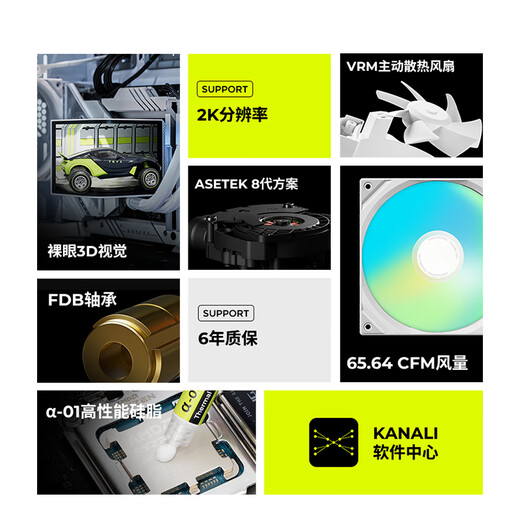 TRYX (Creation Krypton Galaxy) PANORAMA Exhibition Area 360 Water-cooled CPU Radiator ARGB White 6.67-inch Curved Screen/Asetek8/KANALI Software/Naked Eye 3D Vision