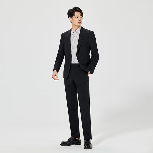 Lilang Shopping Mall Same Style Suit Men's One Button 2025 Spring Light Suit Western Business Men's Suit Black (25CXF043SA) 180A