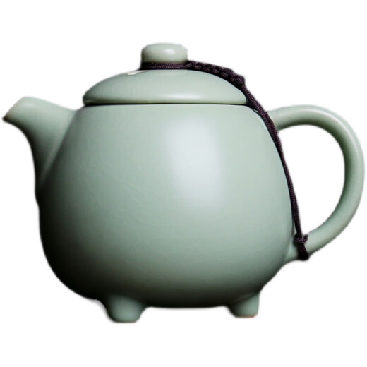 Fat Donglai's same teapot from Ru Kiln can be grown in slices. Ceramic Xishi teapot. Ice-cracked Kungfu tea set. Ge Kiln tea water separation. Ice-cracked Dai Qinglong handle - can be grown. 250ml 201mL (inclusive) - 300mL (inclusive)