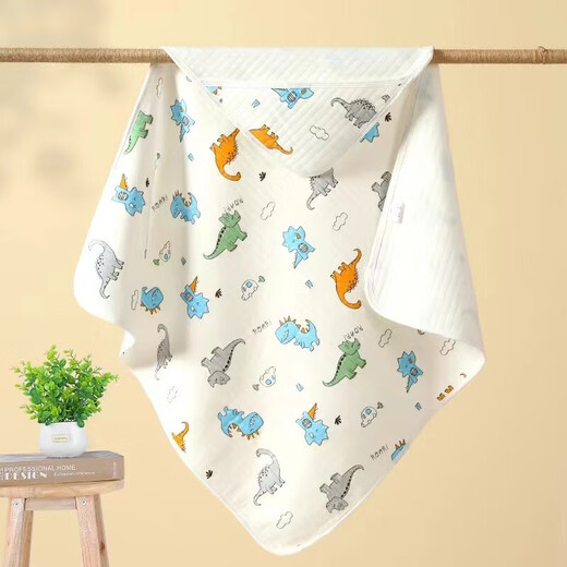 Baby quilt, pure cotton anti-jump swaddle, newborn wrap, delivery room wrap, baby wrap sheet, baby type A air layer quilt - Care Bear 85*85