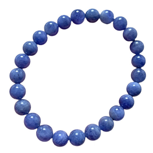 Chihuan Natural Tanzanite Ocean Heart Tanzania Bracelet Women's Purple Sapphire Crystal Gemstone Single Circle Bracelet Jewelry Gift (R48) Approximately 6.9-7.3mm