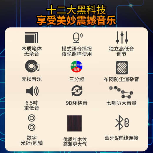 SANSUI 60C Home Bluetooth Audio Home Surround Theater TV Subwoofer K-Song Set Living Room Impact Singing Multimedia Desktop Computer Speaker 60C Upgraded and Heightened Version