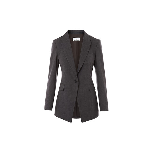 Langzi Basic Wardrobe Pure Wool Professional Light Business Suit Jacket Autumn and Autumn New Temperament Suit Medium Gray 3 M