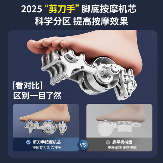 AUX pedicure machine foot massager foot sole foot massager foot massager foot kneading acupuncture point fully automatic foot massager for home use as a birthday gift for the elderly, parents, parents, 2025 new upgrade, double scissor massage core + air bag full package丨Xiaomi gray high-end gift for the elderly, wife, girlfriend and boyfriend on Mother's Day and Father's Day