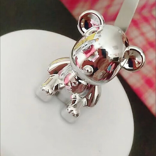 
Glass cup with lid bear cup high-value cup office home coffee cup internet celebrity hot water cup 1 small bear cup (with spoon) 270ml