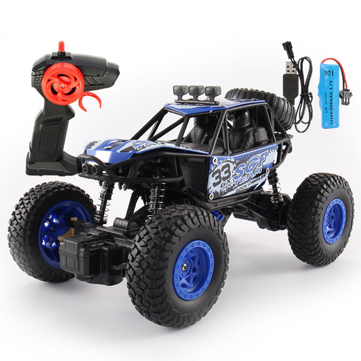 1 20 children's remote control car toy 4-channel crash-resistant charging climbing car off-road vehicle large toy car model 120 green