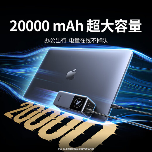 Greenlink 3C certified, can be used on airplanes, Powerful laptop power bank 20000 mAh PD100W fast charging large capacity power bank, suitable for Apple and Xiaomi computers
