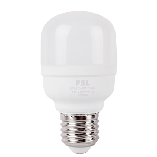 Foshan Lighting (FSL) LED bulb cylindrical bulb E27 large screw energy-saving lamp 5W white light 6500K single package