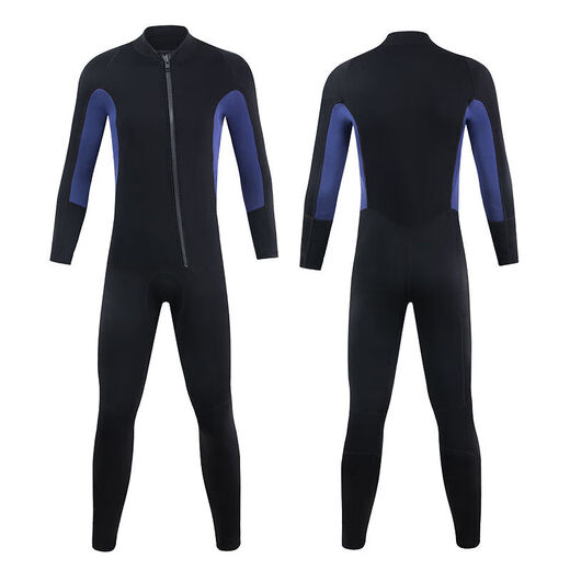 Lilang winter swimming warm swimsuit men's wetsuit hooded thickened 3 cold-proof wet surfing suit snorkeling one-piece wetsuit 3MM hooded color matching hooded L