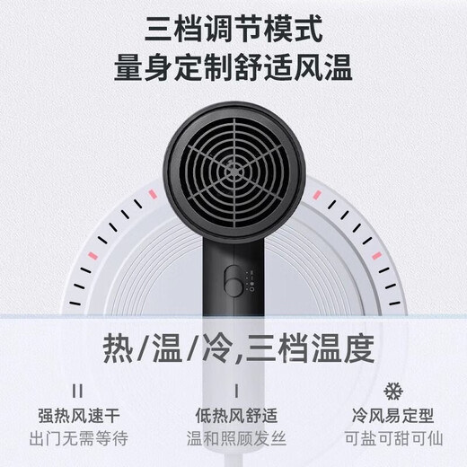 FLYCO hair dryer, household high-power hair dryer, constant temperature hair care, compact and convenient, three-speed hot and cold air drying, high power, Flyco's Borui brand PH1623