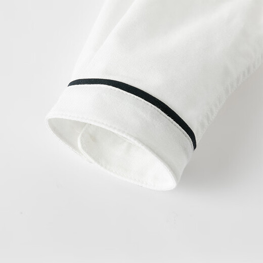 David Bella boys' preppy shirt spring children's white shirt medium and large children's top