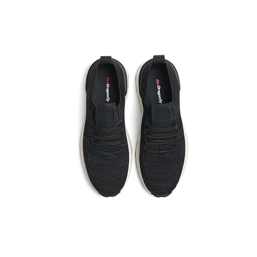 Red Dragonfly Mesh Casual Shoes 2025 Spring New Lightweight Breathable Sports Men's Shoes Outdoor Flywoven Hiking Shoes WHA15051 Black 43