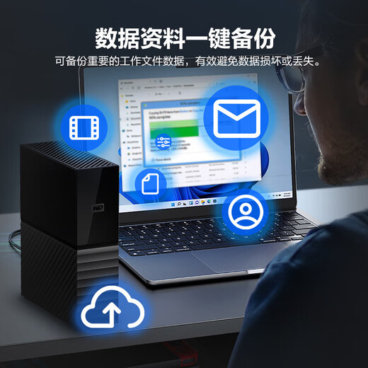 西部数据（WD）移动硬盘 USB3.0 桌面存储 My Book 3.5英寸大容量 机械硬盘 加密存储兼容Mac 【桌面存储】|数据仓库 22TB