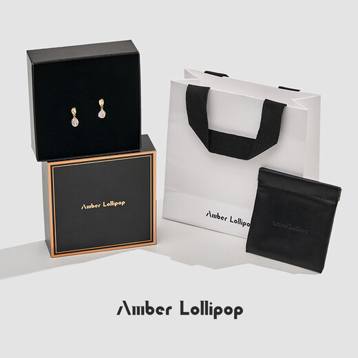 Amber Lollipop Wang Yuwen's same baroque pearl earrings for women, ear studs, anniversary birthday gifts for girlfriend and wife, gold-white petals