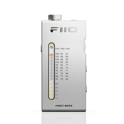 FiiO Portable Rechargeable Lithium Battery Nostalgic Retro Mini Stereo Amplifier FM Radio RR11 Silver