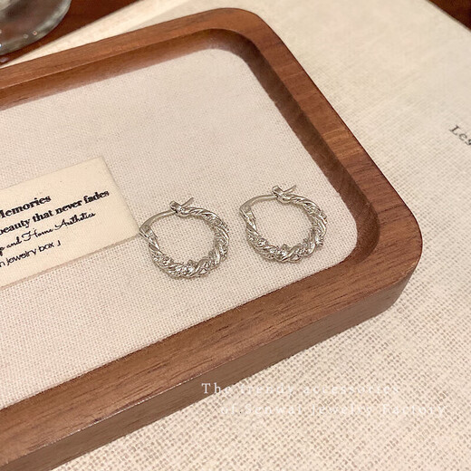 Stars and Dots_Women's Unique Earrings with Twining Sparkling Diamond Earrings, Temperament, High-end, Light Luxury, Niche French Earrings, Silver Twining Diamond Earrings, One Pair