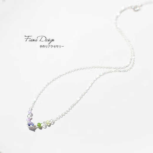 Shilian original design natural tanzanite amethyst peridot 925 sterling silver hypoallergenic niche necklace clavicle chain customized 40+5 adjustable necklace