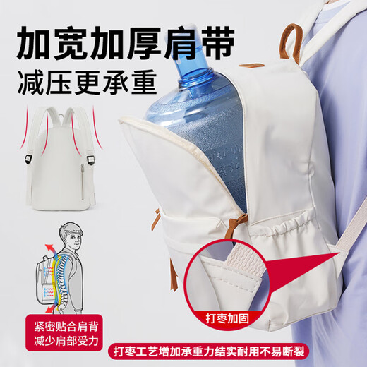 Pull back schoolbag women's large-capacity backpack junior high school high school college student travel commuting computer bag fashionable versatile backpack