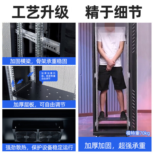 Yue Changsheng cabinet 1 meter 1.2 meters 6u12u42u network server 2 meters power amplifier equipment switch weak current box chassis cabinet thickened 6U wide 600 deep 450 high 350