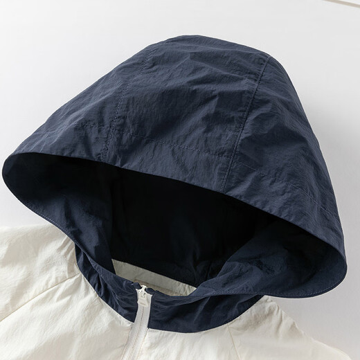 DAVE&BELLA (DAVE&BELLA) medium and large children's jacket 2025 summer new style boys' sun protection clothing children's hoodies fashionable children's outerwear children's clothing off-white ready stock 160 cm (recommended height 150-160cm)