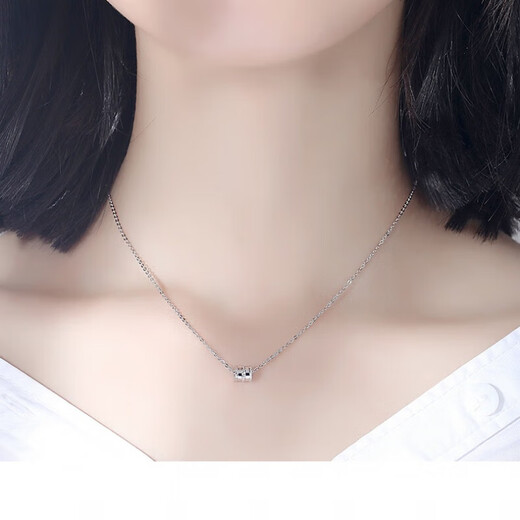 Saturday Fortune 950 platinum small waist necklace women's clavicle chain 520 birthday gift for girlfriend, platinum suitable for platinum