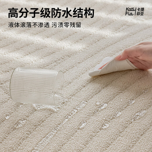 Cartifiya Waterproof Anti-fouling Anti-slip Living Room Carpet Floating Dust 01 240*340cm Minimalist Light Luxury Style