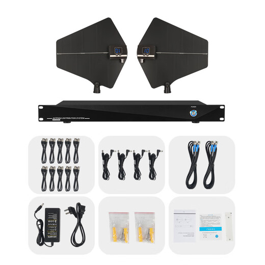 Zoslon wireless microphone signal antenna amplifier professional stage outdoor performance microphone long-distance enhancer receiver microphone external antenna extender 10-way 10-way waterproof antenna amplifier