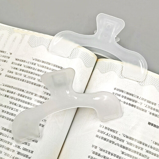 Hijab book holder stationery student transparent handbook note holder swallowtail clip bill document strong fixation large clip 1 pack (large clip)