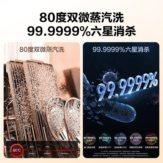 Haier W5000Q dishwasher with embedded S-class UV independent disinfection and double-sided washing, intelligent door opening, quick drying, double one-level water efficiency and frequency conversion, six-star W5000max/pro upgrade flagship upgrade W5000Q+ independent UV disinfection + intelligent double-sided washing