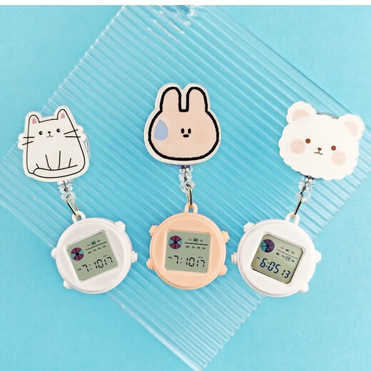 Clock wall watch mini wall watch portable student electronic watch work study exam clock timetable silent luminous watch Jingdong Express ordinary non-luminous model