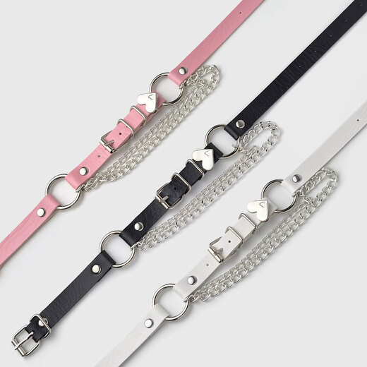 Man Sheng collar boy chocker neck strap necklace punk jewelry original clavicle chain dark style neck chain neck ring black