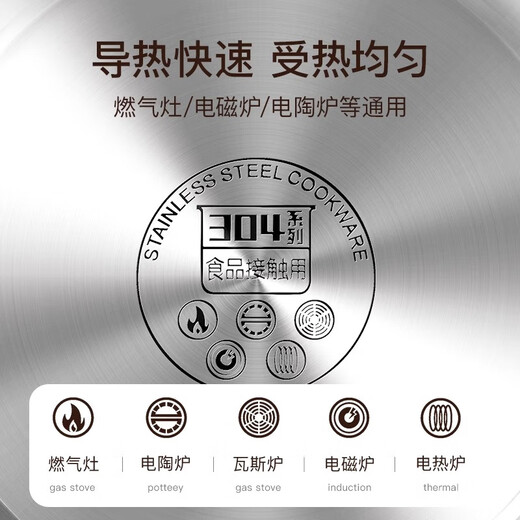 Carrot steamer household 304 stainless steel steamer steamed fish buns three-layer thickened induction cooker gas stove 28cm two-layer