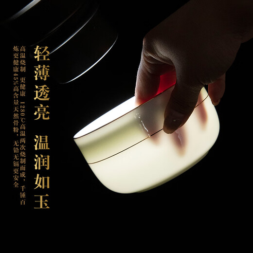 Guotao Phnom Penh bone china soup cup, household ceramics, hotel water-proof bird's nest stew bowl, small soup pot, steamed egg stew pot, commercial stew pot, Yayu stew pot