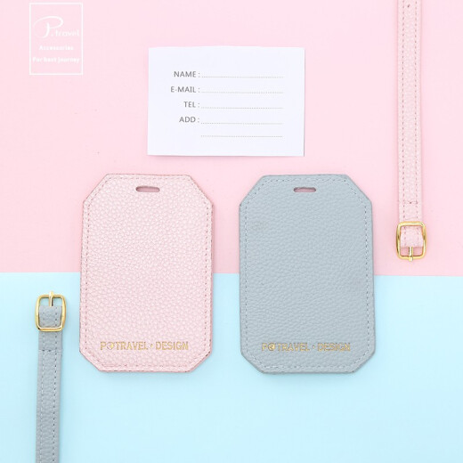 P.travel Nordic ins internet celebrity anti-lost luggage tag luggage boarding pass checked tag tag label pink