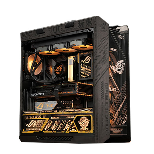 ASUS ROG family bucket 14th generation i7 14700KF/RTX5070Ti 5080D independent graphics card game desktop host live broadcast AI computer host DIY assembly machine complete machine configuration 1 i7-14700KF + ASUS RTX5070