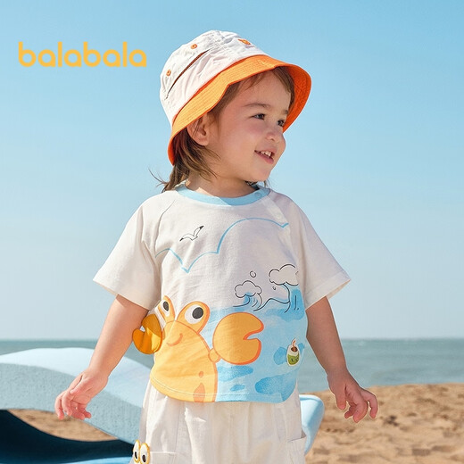 Balabala baby t-shirt baby tops girls clothes boys short sleeves 2025 summer clothes cute and cute 208225117201