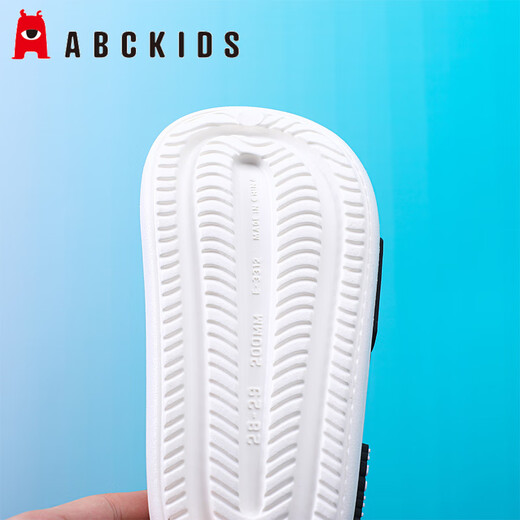 ABC KIDS儿童凉拖鞋男童室内洗澡宝宝家居女童太空一字拖8541米白36-37