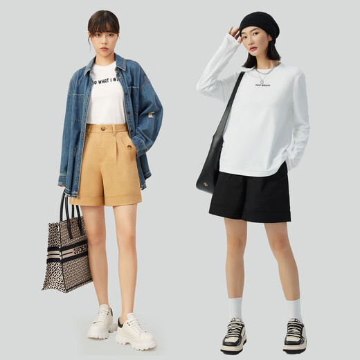 Deep Breathe DEEP BREATH 20% off Women's high-waist workwear style Bermuda wide-leg casual shorts for women 8100068 Black S (size 2)