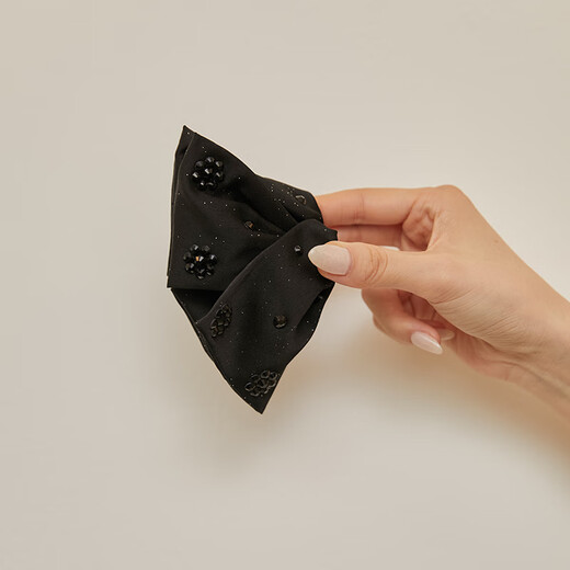 Chimera (CHIMERA) high-end back-of-the-head hairstyle shark clip with sparkling fabric hair clip and half-tied ponytail clip for girls birthday gift